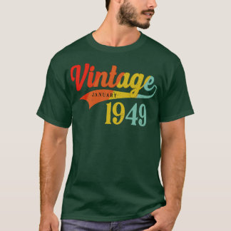 Januar 1949 Geburtstag Vintag Januar 1949 Phantast T-Shirt
