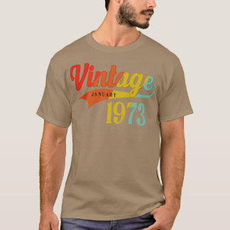 Januar 1973 Geburtstag Vintag Januar 1973 Phantast T-Shirt