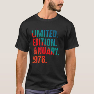 Januar 1976 Jahr 1976 Retro 1976 Limitierte Auflag T-Shirt