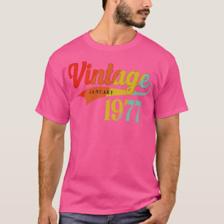 Januar 1977 Geburtstag Vintag Januar 1977 Phantast T-Shirt