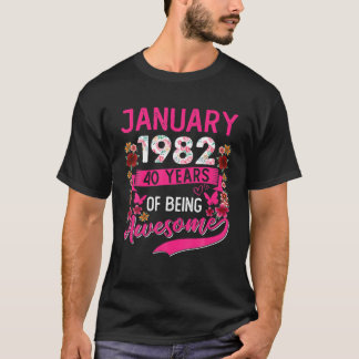 Januar 1982 40 Jahre Phantastisch 40. Geburtstag T-Shirt