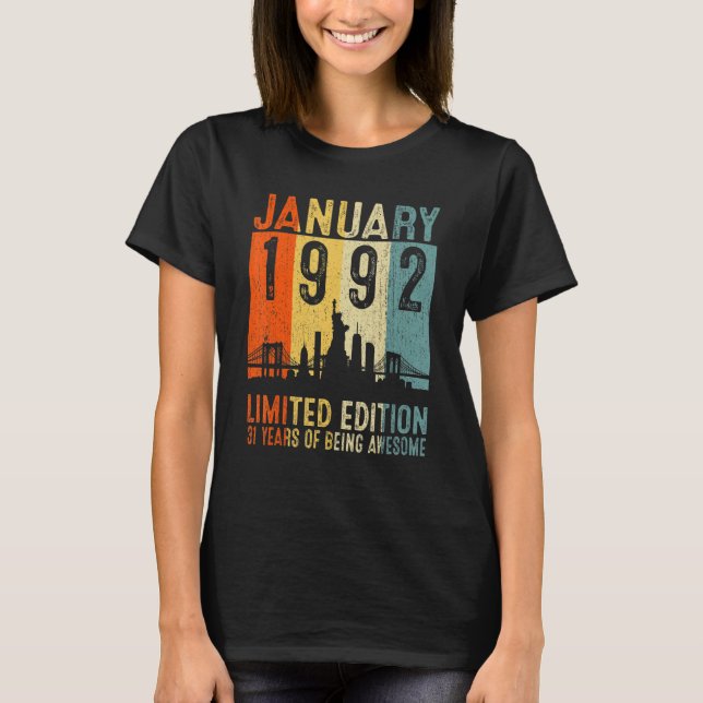 Januar 1992 limitierte Ausgabe 31 Jahre Awe T-Shirt (Vorderseite)