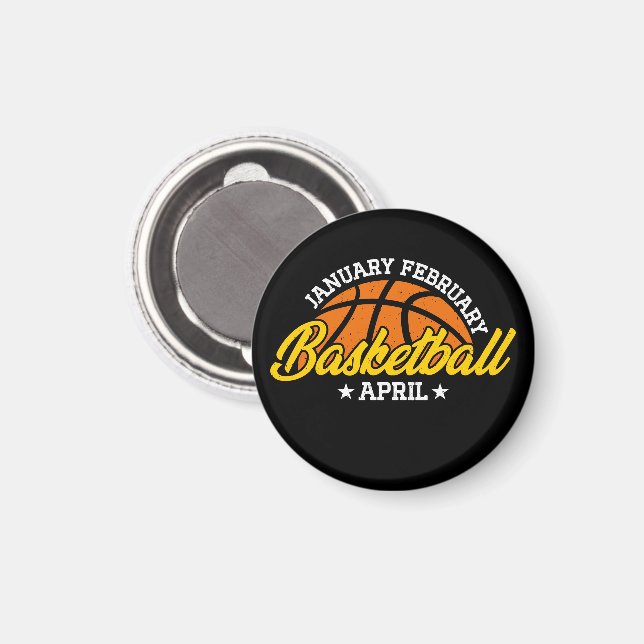 Januar Basketball April Cooler Spieler Magnet (Vorderseite/Rückseite)