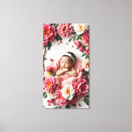 Januar Birth Blume Baby Girl Portrait Leinwanddruck
