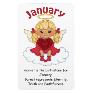 Januar Birthstone Angel Blonde Premium Magnet