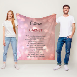 Januar Birthstone Garnet Design Fleecedecke