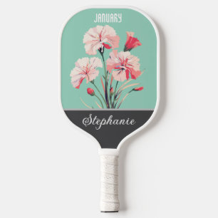 Januar Blume Individuelle Name Pickleball Schläger