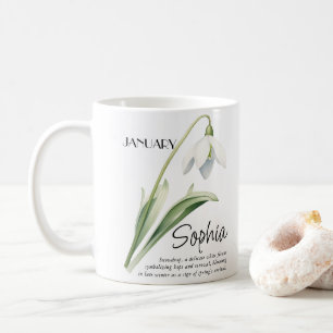 Januar Blume Personalisiert Kaffeetasse