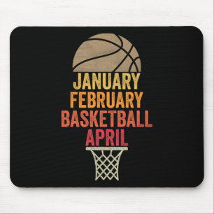 Januar Februar Basketball April Fun Retro Appare Mousepad