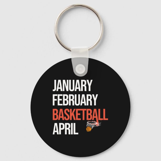 Januar Februar Basketball April März Uni Schlüsselanhänger (Vorderseite)