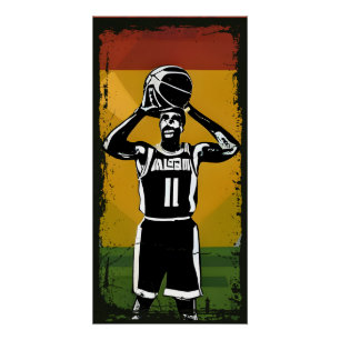 Januar Februar Basketball April Pop Art Poster