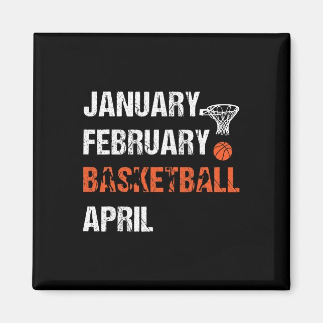 Januar Februar Bysketbyll April Fun Apparel Magnet (Vorne)