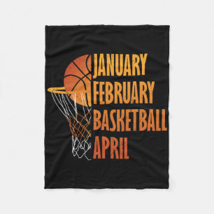 Januar Februar Bysketbyll April Fun Retro Appare Fleecedecke