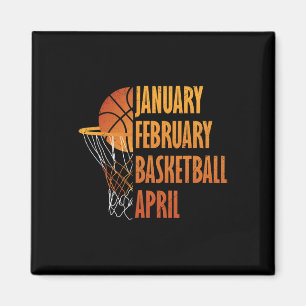 Januar Februar Bysketbyll April Fun Retro Appare Magnet