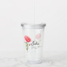 Januar Geburtsmonat Blume Carnation Personalisiert