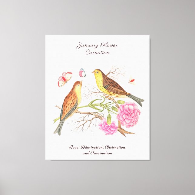 Januar Geburtsmonat Blume Geburtstagsgeschenk Leinwanddruck (Vorderseite)