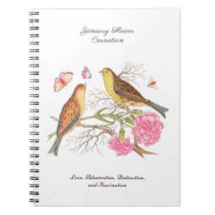 Januar Geburtsmonat Blume Geburtstagsgeschenk Notizblock