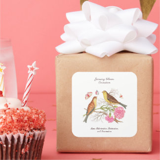 Januar Geburtsmonat Blume Geburtstagsgeschenk Quadratischer Aufkleber