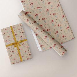 Januar Geburtsmonat Blume Narbenschnee Geschenkpapier