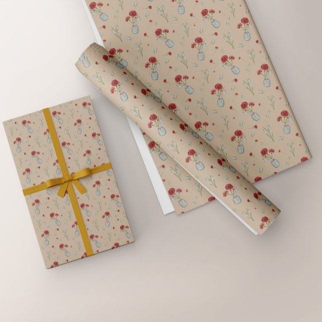 Januar Geburtsmonat Blume Narbenschnee Geschenkpapier (Von Creator hochgeladen)