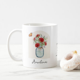 Januar-Geburtsmonats-Blumen-Tasse Kaffeetasse