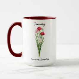 Januar Geburtsstunde Blume Narben & Schneefallen Tasse