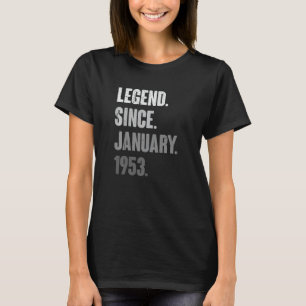Januar Geburtstag 70. Dekoration 70 Jahre alt Vint T-Shirt
