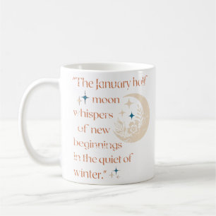 Januar Halbmond / Neubeginn/Vintag Kaffeetasse