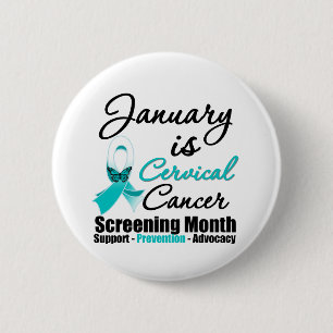 Januar ist zervikaler Krebsvorsorge-Monat Button
