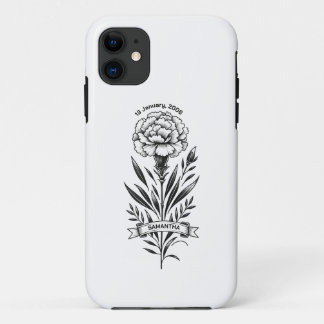 Januar Nation Tattoo iPhone Fall Geburtstagsgesche Case-Mate iPhone Hülle