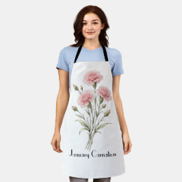 Januar-Nelken-Blumen Schürze