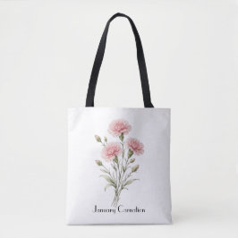 Januar-Nelkenblumen Tasche
