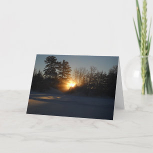 Januar-Sonnenaufgang-helle Strahlen Karte