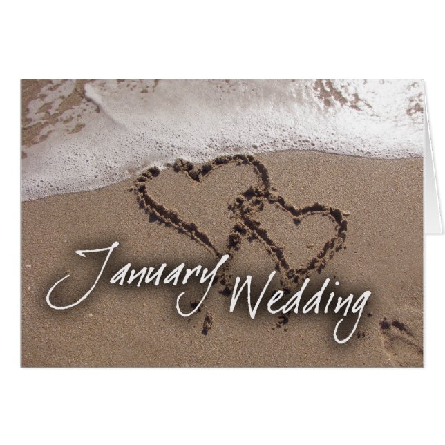 Januar-Strand-Hochzeit in Urlaubsort (Vorderseite (Horizontal))