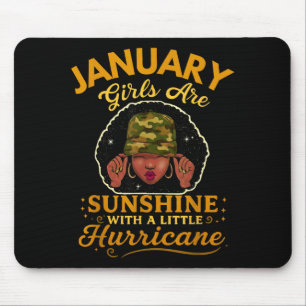 Januarmädchen sind Sonnenschein mit einem kleinen Mousepad