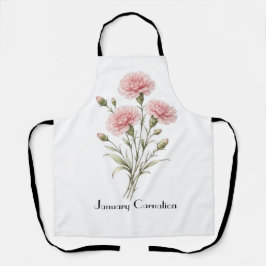 January Carnation Flowers  Schürze