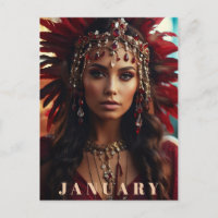 *~* JANUARY Headdress GARNET AP53 Boho