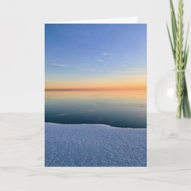 January sunrise over Lake Michigan Karte (Vorderseite)