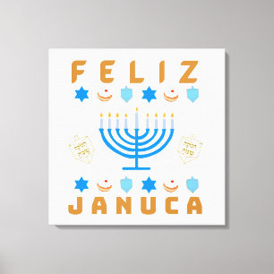Januca, Feliz Januca, Menorah, Masada, Janucia Leinwanddruck
