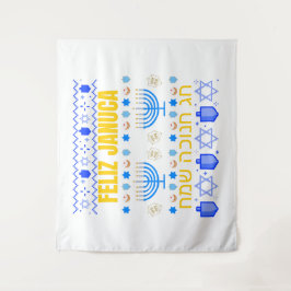 Januca Januka Janucia Janukia menorah Sameaj Wandteppich