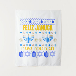 Januca Januka Janucia Janukia menorah Sameaj Wandteppich