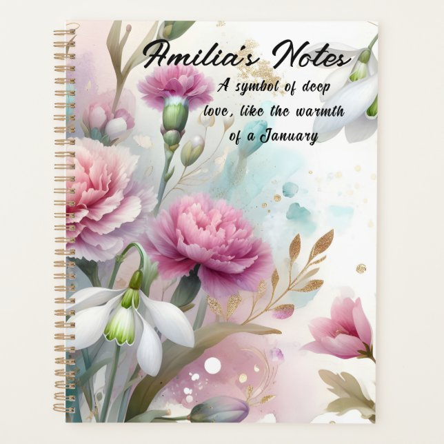 Janvier cadeaux d'anniversaire Janvier Fleurs de n (Devant)