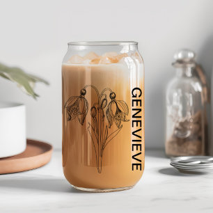 Janvier Fleur de naissance Snowdrop avec nom perso