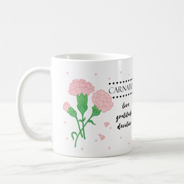 Janvier Mug Fleur de naissance avec sens Fleur (Gauche)