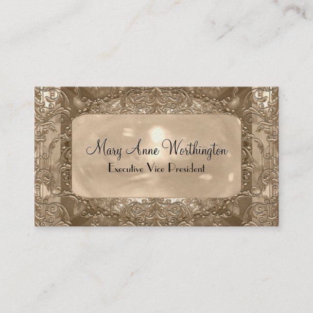 Janyet Perlen-elegantes berufliches Visitenkarte (Vorderseite)