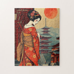 Japan 日本 Geisha Pagode vintage retro6