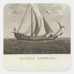 Japan 3 quadratischer aufkleber