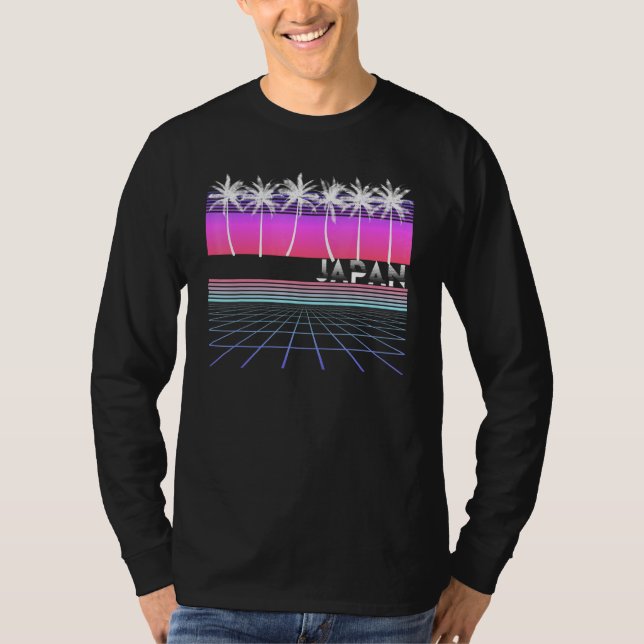 Japan 80er 90s Vaporwave Aesthetic Beach Retro Pal T-Shirt (Vorderseite)