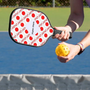 Japan and Japanese Flag Tiled with Your Name Pickleball Schläger