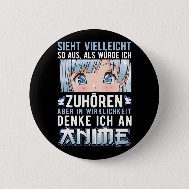 Japan Anime Mädchen Otaku Button (Vorderseite)